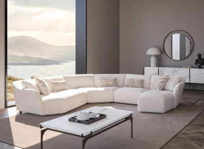 Luxus Wohnzimmer Ecksofa U-Form Set Garnitur Couchtisch Neu Möbel
